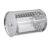 Générique Panier de Rôtissoire en Acier Inoxydable Argenté Accessoire pour Friteuse à Air Chaud et Four Panier de Cuisson Rotatif Porte Amovible pour Noix et Fruits Secs Ustensile