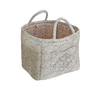 Générique Panier de voiture matelassé | Grand cabas pliable bohème floral | Panier à linge avec poignées | Pour chambre, vêtements, couches, maquillage, livres, pique-nique, voyage, bureau, shopping