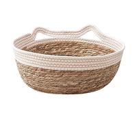 Générique Panier-lit Tissé à La Main pour Chat, Couchage D'été Rafraîchissant et Lavable, Inspiré du Lit Japonais pour Chien, Griffoir Résistant pour Chat, Blanc S