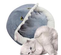 Générique Panier pour Chat,Design Requin Cachette Douillette pour Animaux | Lit Chaud pour Chat,pour Chiot Et Usage en Intérieur dans La Maison, L'Appartement, Le Salon, La Chambre,