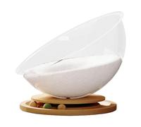 Générique Panier pour Chat Semi-Capsule, Facile à Nettoyer, avec Jouet Rotatif, Convient à Tous Les Chats, pour Une Utilisation Intérieure et, Wood with Mat S