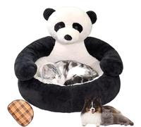 Générique Panier pour Chien en Peluche, Lavable et Mignon, avec Dessous antidérapant, Confortable et Moelleux, pour Chiens et Chats, avec Tapis rafraîchissant (Black, XL-75CM)