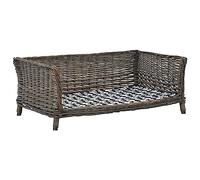 Générique Panier pour Chiens avec Coussin Gris 90x54x35 cm Saule Naturel,Articles pour Animaux,Articles pour Animaux de Compagnie,Accessoires pour Chiens,Paniers pour Chiens,Gris,5.05 KG,170776