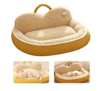 Générique Panier Rond en Forme De Donut pour Chat, Coussin Lavable De Luxe pour Chien, Canapé Moelleux pour Chien, Nid pour Animal avec Dessous Antidérapant