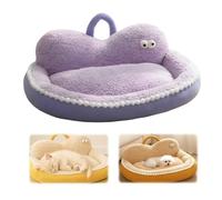 Générique Panier Rond en Forme De Donut pour Chat, Coussin Lavable De Luxe pour Chien, Canapé Moelleux pour Chien, Nid pour Animal avec Dessous Antidérapant