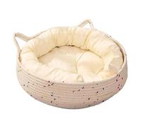 Générique Panier Rond pour Chat,Matelas Rond de Sommeil pour Chat | Coussin Tissu Coton Griffoir Apaisant pour Dormir Intérieur Extérieur Décoration Maison