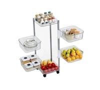 Générique Panier Rotatif De Rangement De Cuisine, Étagère À Légumes Rotative en Plastique, Organisateur De Rangement De Salle De Bain avec roulettes, for Pommes De Terre(6 Tiers)