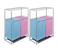 Générique Paniers à Linge à 2 Sections 2 pcs et Une étagère pour séchage,Maison & Jardin, Produits ménagers, Produits de blanchisserie, Paniers à Linge, Multicolore (Poids 2.9KG)