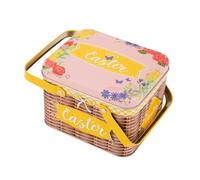 Générique Paniers De Pâques,Boîte en Métal pour Bonbons avec Un Couvercle Et Une Poignée | Porte-Bonbons De Pâques | pour Fêtes Cadeaux Chocolats De Saison Garniture Friandises Date Gourmande