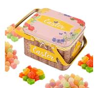 Générique Paniers de Pâques pour,Boîte en Métal pour Bonbons avec Un Couvercle Et Une Poignée | Porte-Bonbons De Pâques | pour Chocolats Friandises Fête Vacances Remplissage De Chaussettes
