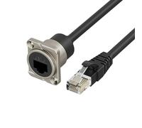 Générique Panneau à Insertion directe intégré, coupleur Ethernet RJ45 en Forme de D, Cat6, Compatible avec Un Usage Domestique et Industriel, connecteurs RJ45 Net