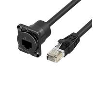 Générique Panneau à Insertion directe intégré, coupleur Ethernet RJ45 en Forme de D, Cat6, Compatible avec Un Usage Domestique et Industriel, connecteurs RJ45 Net