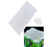 Générique Panneau de poignée en Plastique réglable, séparateur de réservoir de Poisson d'aquarium, Fond de Filtre, Grille en Plastique, Panneau d'isolation de réservoir de Poisson(Clear,3 Piece)
