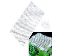 Générique Panneau de poignée en Plastique réglable, séparateur de réservoir de Poisson d'aquarium, Fond de Filtre, Grille en Plastique, Panneau d'isolation de réservoir de Poisson(Mike,3 Piece)