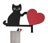 Générique Panneau de Porte en Forme de cœur de - Décoration avec Cadre en Bois de Chat, Accent Mural ludique | Valentine Love Door Topper, Ornement de de Porte d’Angle, Affichage d’entrée de maiso