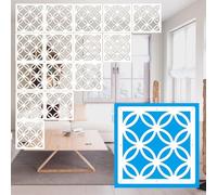 Générique Panneau de séparation Suspendu Blanc en Bois et Plastique (85 pièces) - Cloison décorative pour la Maison et Le Bureau, écran d'intimité élégant, Solution de Design d'intérieur Polyvalente