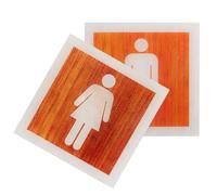 Générique Panneau de Signalisation des Toilettes Marron 2 Pièces en Acrylique Plaque D'identification des Toilettes, Indication Claire, Usage Large, pour Coffee House et Centre