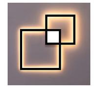 Générique Panneau d'éclairage mural à LED noir et blanc carré monter soi-même, lampe de décoration murale compatible avec la chevet, salon, centre commercial,lampe suspendue