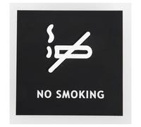 Générique Panneau Interdit de Fumer en Acrylique Noir pour Bureau et Mariage, Rappel, Résistant la Rouille, Signalisation Intérieure et Extérieure