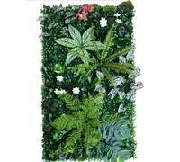 Générique Panneau Mural végétal Artificiel 50 cm x 100 cm pour intérieur et extérieur, avec Feuillage réaliste pour la Maison, Le Jardin, Le Bureau, la Boutique, Le café, Les Mariages (F)