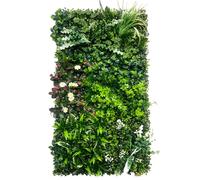 Générique Panneau Mural végétal Artificiel 50 cm x 100 cm pour intérieur et extérieur, avec Feuillage réaliste pour la Maison, Le Jardin, Le Bureau, la Boutique, Le café, Les Mariages (D)
