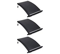 Générique Panneaux de Chauffage Solaire de Piscine courbés 3 pcs 110x65cm,Piscine & Spa,Accessoires pour piscines & spas,Systèmes de Chauffage pour piscines-3095463
