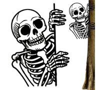 Générique Panneaux de Jardin pour Halloween,Panneau de Jardin en Métal Crâne Halloween Qui Dépasse | Piquets Décoration pour Fête Maison Portail Arrière-Cour Porte