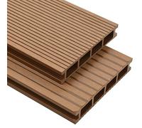 Générique Panneaux de terrasse Creux et Accessoires WPC 20 m² 2,2 m Teck,Matériaux de Construction,Tapis & revêtements de sol-275713