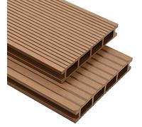 Générique Panneaux de terrasse Creux et Accessoires WPC 20 m² 4 m Teck,Matériaux de Construction,Tapis & revêtements de sol-275727