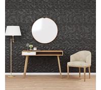 Générique Panneaux muraux 48 pcs Noir 50x50 cm XPS 12 m² améthyste,Matériaux de Construction,Lambris-356948