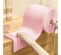 Générique Panneaux Muraux Rembourrés pour Chambres d'enfants, Coussins Muraux 3D Autocollants Anti-Collision de 200 Cm, de 1,2 Cm D'Épaisseur pour Chambres et Salles de Jeux,Rose,30cmx200cm 6pcs