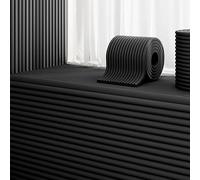 Générique Panneaux Muraux Rembourrés pour Chambres d'enfants - Coussins Muraux Autocollants de 200 Cm, Épaisseur 1,2 Cm, Anti-Collision Protection pour Chambres,Noir,30cmx200cm 2pcs