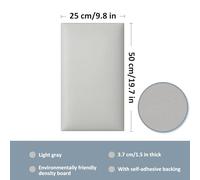 Générique Panneaux muraux rembourrés - Tête de lit rembourrée 3D Souple pour Enfants autistes - Rembourrage Anti-Collision, Mousse Haute résilience, Gris Clair, Lot de 2