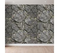 Générique Panoramique Murale Roche Fracturée Naturelle Papier Peint | Rustique Papier Peint Mural, 250 x 175 cm Poster Murale Intissé Muraux Photo 3D Fond Effet pour Salon Chambre Décoration