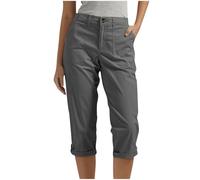 Générique Pantacourt Femme Été Pantalon 7/8 Cargo Taille Elastique Capri avec Poches Corsaire Jogging Léger Chic Et Elegant Ample Pantalons Sportswear Décontracté De Randonnée Extérieur