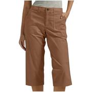 Générique Pantacourt Femme Été Short 3/4 Coton Casual avec Poches Élastique Cargo Grande Taille Jambe Droite Fluide Confortable Chic Mode Plage Vacances Travail