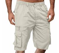 Générique Pantacourt Homme Bermuda Homme Zippée Baggy Boardshort Blanc Pantacourt Jogging Lin Long Coton Tennis Tenue Mes Commandes Passées 2#Gris Clair 4XL