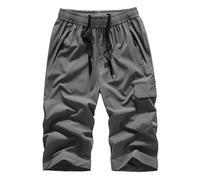 Générique Pantacourt Homme Short Running Homme Grande Taille Randonnée Coton Ete Pantacourt Tennis Chantier avec Poche Boardshort Tactique Vêtements Mes Commandes Passées 2#Gris XXL