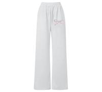 Générique Pantalon Ado Fille Pantalon de Jogging décontracté et léger à Cordon de Serrage pour Fille,Coupe Ample,Coupe Droite,pour Le Jeu et Le Confort Quotidien(Grey,160)