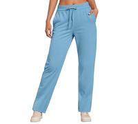 Générique Pantalon Ample Jambes Larges pour Femme,Droite Palazzo Taille Haute de randonnée Trekking Moderne Plage Rétro Grande Idéal Le Sport et la Vie Quotidienne