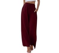 Générique Pantalon Ample Jambes Larges pour Femme,Extensible Décontractés Printemps Long Sport Streetwear avec Poches Idéal Le et la Vie Quotidienne