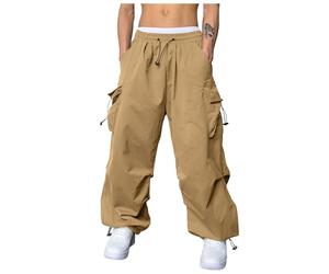 Générique Pantalon Baggy Homme Cargo Séchage Rapide Pantalons de Travail avec Multipoches Taille Haut Elastique Décontracté Pantalon Jogging Chino Large Pantalons Yoga Cordon de Serrage