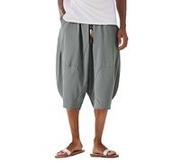 Générique Pantalon Blanc Homme Ete Leger Jean Vetement Lin Été Taille Elastique Ensemble en avec Élastique À La Tenue Champetre Noir Mariage Fluide~