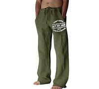 Générique Pantalon Blanc Homme Léger Grande Taille Lin Détente Fluide Mariage De Travail Ensemble Tenue Champetre D'été Ete Leger Noir en Large Été Décontracté~