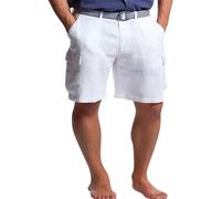 Générique Pantalon Blanc Homme Noir Été Leger Elastique Tenue Champetre Lin Léger Décontracté Beige Mariage en Détente Sportswear Ensemble Taille Ete~