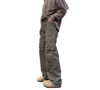 Générique Pantalon Cargo Évasé Homme Jambe Droite Vêtement Travail Décontracté Confortable Moderne Urbain Style