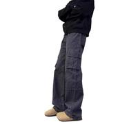 Générique Pantalon Cargo Évasé Homme Jambe Droite Vêtement Travail Décontracté Confortable Moderne Urbain Style