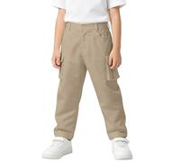 Générique Pantalon Cargo Garçon Coupe Droite Pantalons Chino Multi-Poches Large Classique pour Grand Garçon Taille Ajustable pour L'École Toutes Saisons Pantalon Ville Confortable