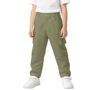 Générique Pantalon Cargo Garçon Coupe Droite Pantalons Chino Multi-Poches Large Classique pour Grand Garçon Taille Ajustable pour L'École Toutes Saisons Pantalon Ville Confortable