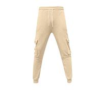 Générique Pantalon Cargo Homme Militaire De Travail Grande Taille Elastique D'Entraînement Pro Large Jogging Hommes Sport Vêtements avec Plusieurs Poches Léger Et Respirant (Kaki,L)